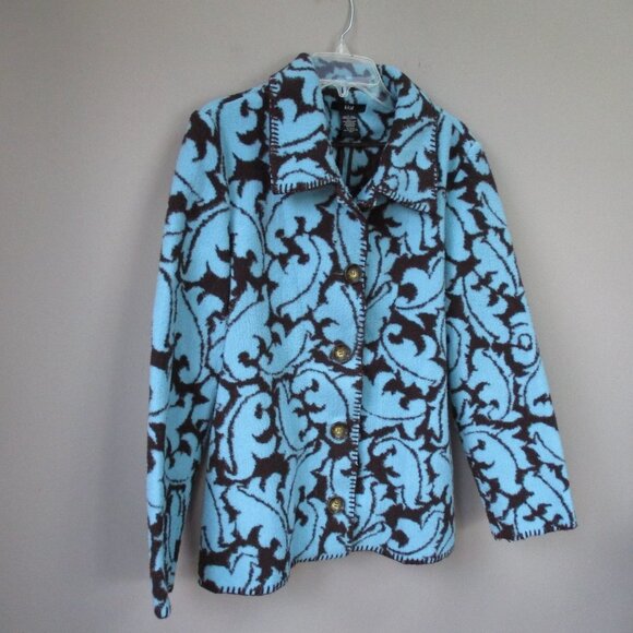 Womens Kial Fleece Jacket Size Large Brown Blue - Picture 3 of 6